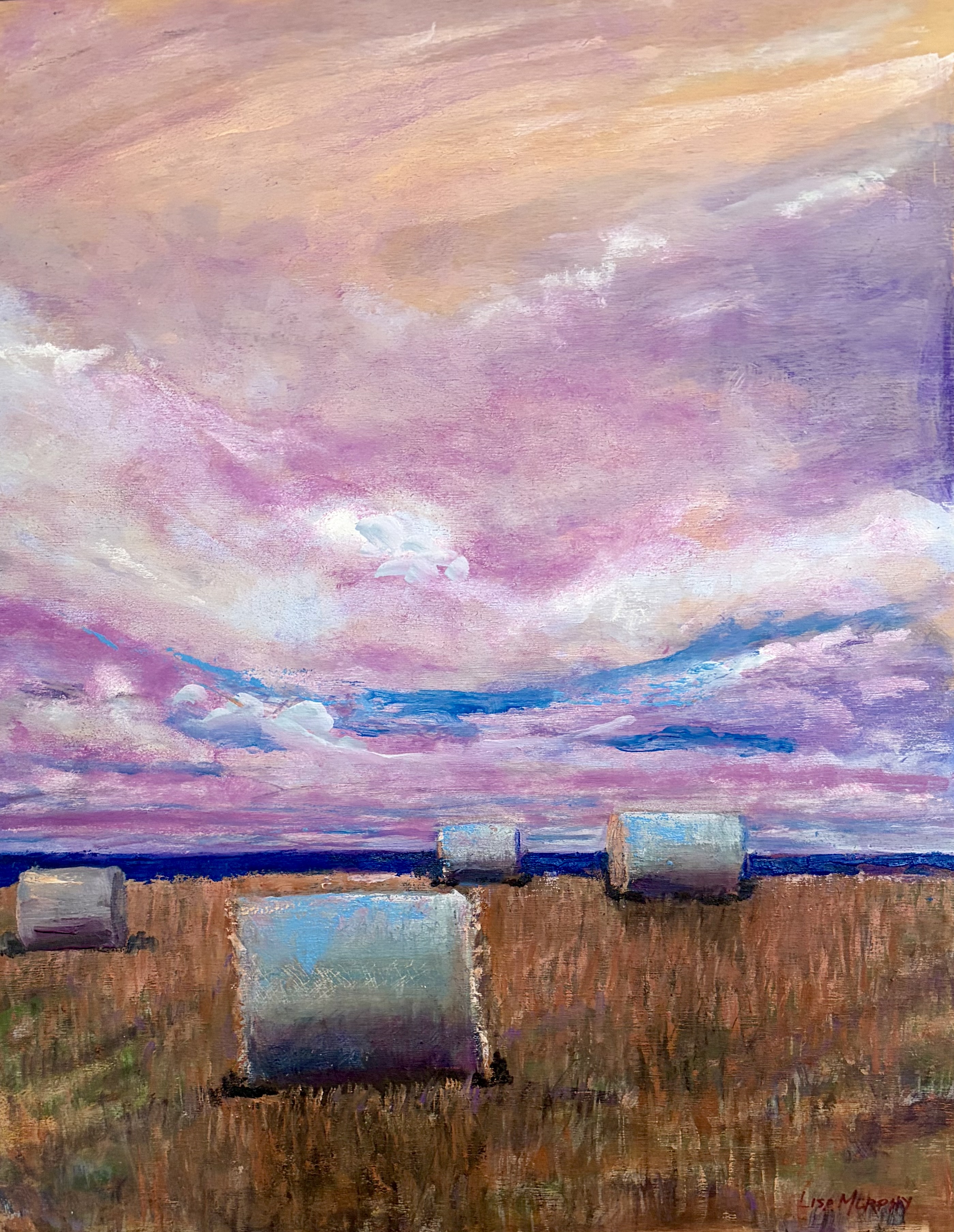 Baby blue bale wrap - PEI Hay bales